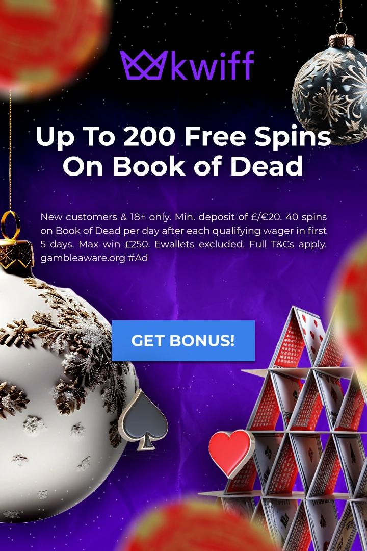 Up To 200 Free Spins<br>On Book of Dead