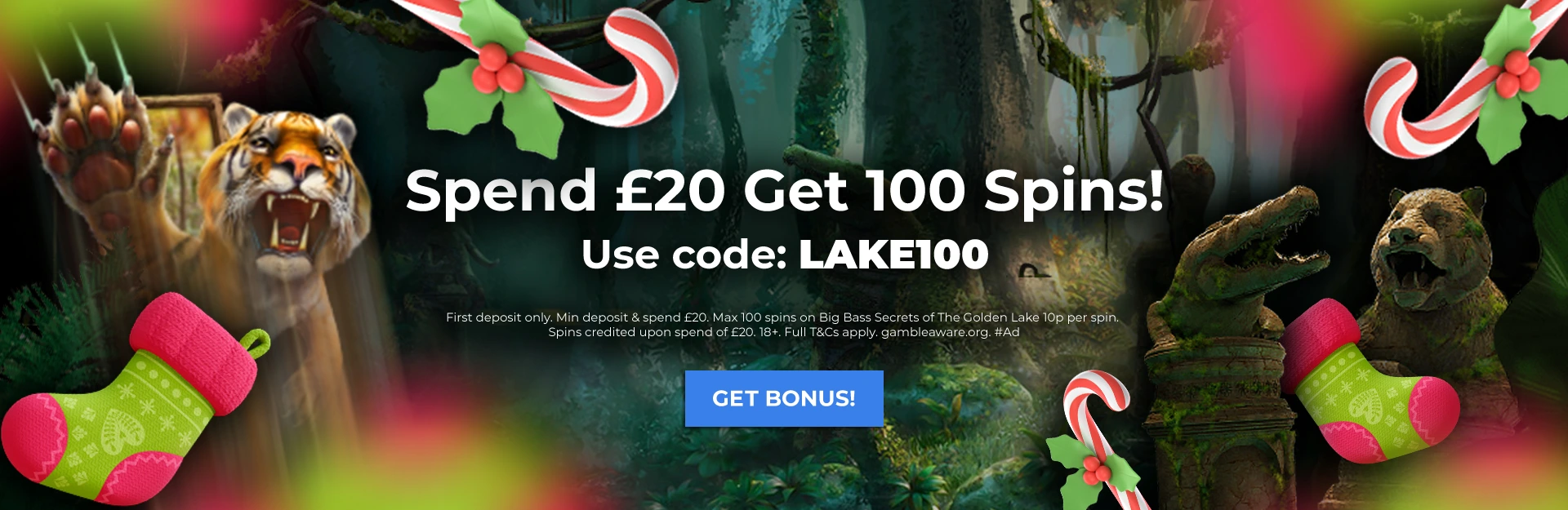 100 Free Spins<br>No Wagering On Winnings