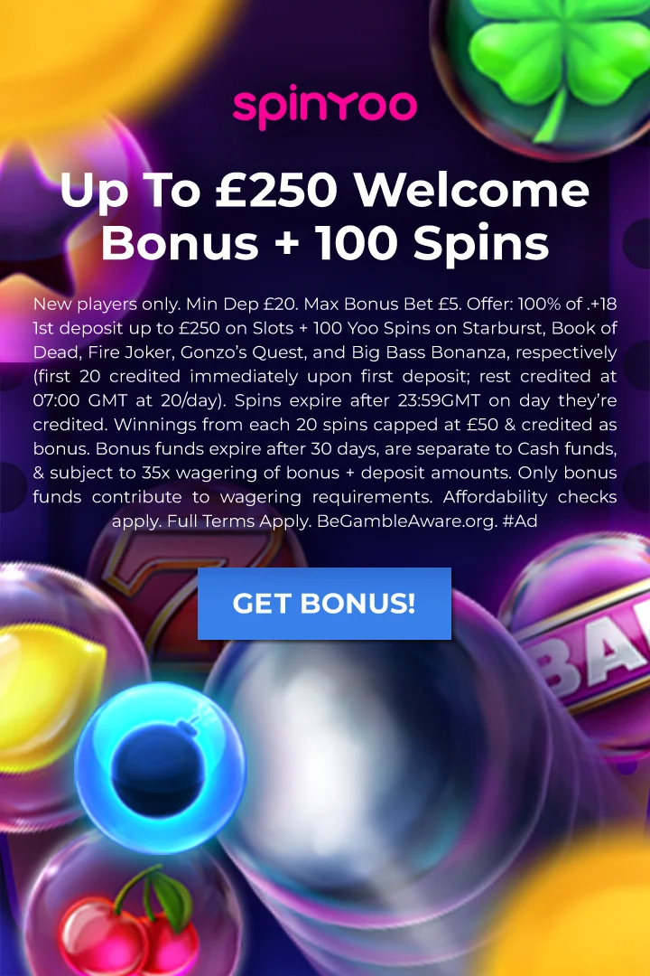 Up To £250 Bonus + 100 Spins