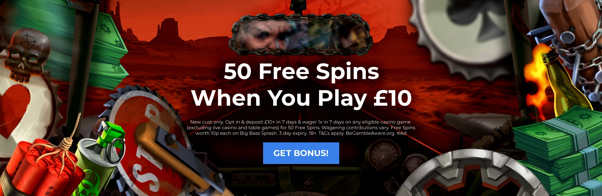 50 Free Spins<br>When You Play £10