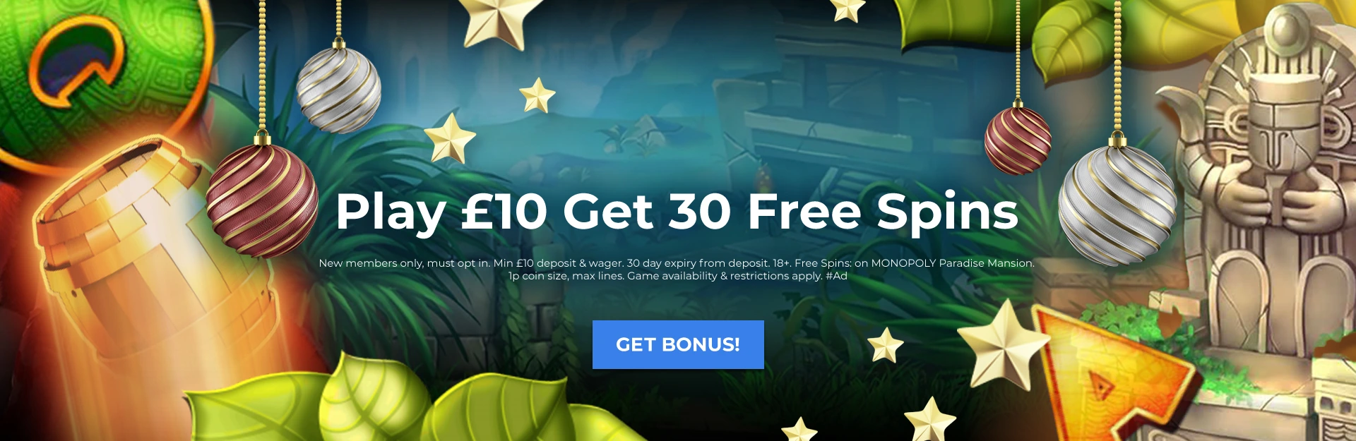 Play £10 Get 30 Free Spins